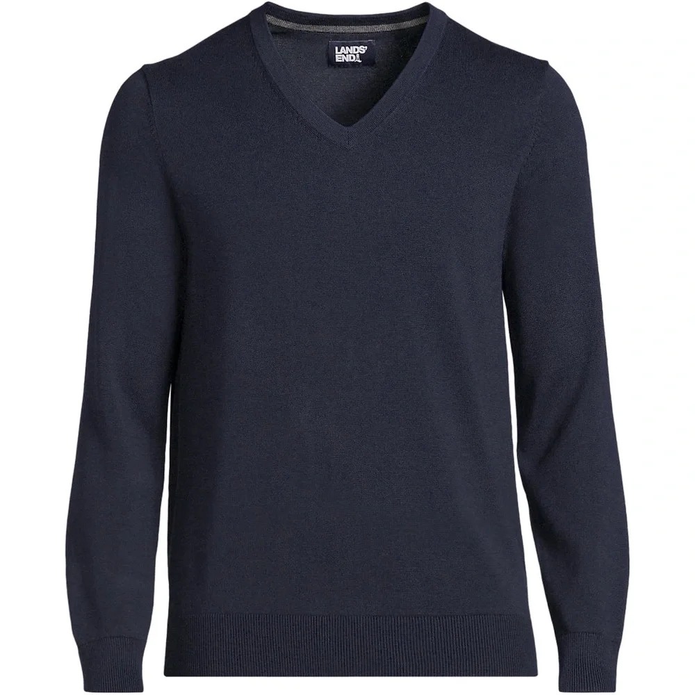 Lands’ End • Supima Cotton V Neck Sweater